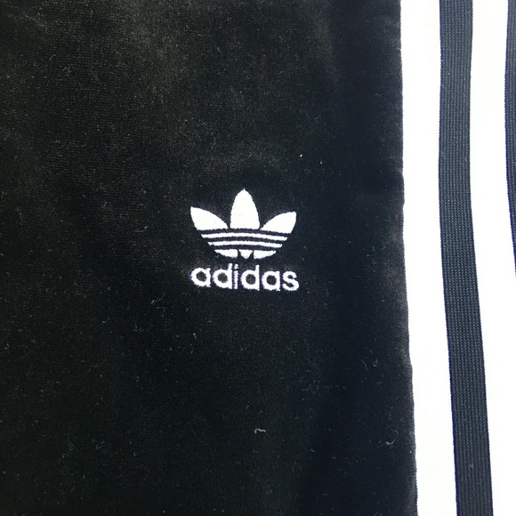 Adidas black velvet leggings - Picture 3 of 4